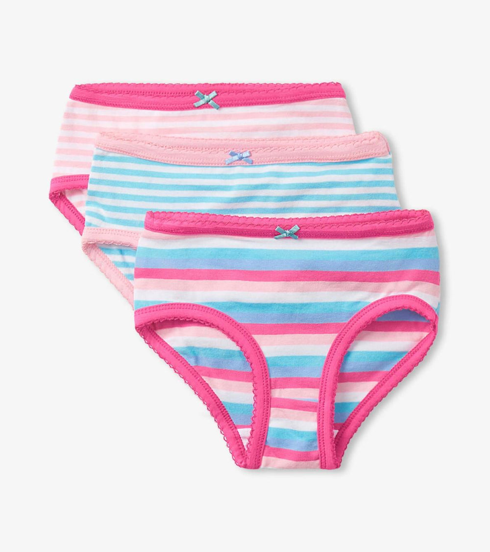 Hatley Underwear | Girls Stripes Girls Brief Underwear 3 Pack